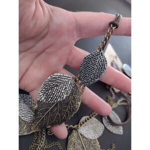 Free Spirit leaf necklace & earring set